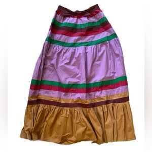 Antik Batik Maxi Ruffled Lavender Skirt size XS but could